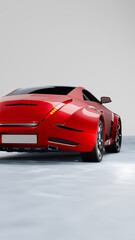 Modern unbranded red sports car - 706000829