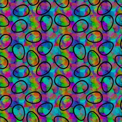 Easter eggs seamless pattern for wrapping paper and fabrics and kids clothes print and kitchen textiles