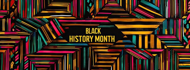 black history month logo Generative AI - obrazy, fototapety, plakaty