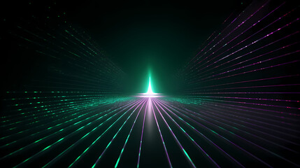 Obraz premium Abstract line art background, technological background