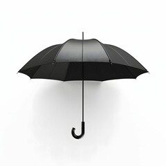 Black Umbrella Isolated on White