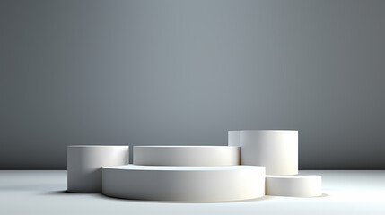 Simple product booth, podium, stage, product commercial photography background, cosmetics booth, promotional event