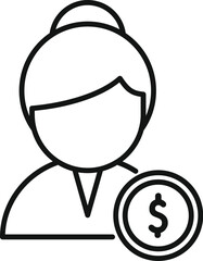 Finance support manager icon outline vector. Help charity hand. Bank support
