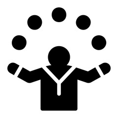 juggler glyph icon