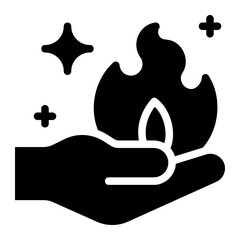 magic fire glyph icon
