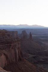 Fototapeta na wymiar overlook from mesa arch at canyonlands national park 