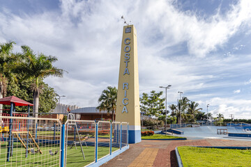 obelisco na cidade de Costa Rica, Estado do Mato Grosso do Sul, Brasil