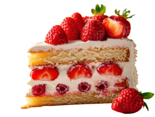 strawberry creme cake, png
