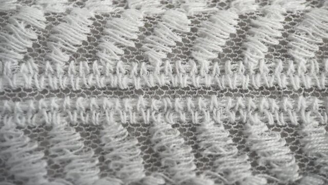 White Knitted Background, Dolly Shots
