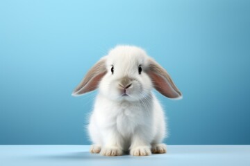 Funny Easter bunny with selective focus and copy space
