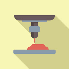 Health anatomy printing icon flat vector. Future biomedical. Healthcare science