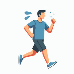 Man running vector illustration flat design