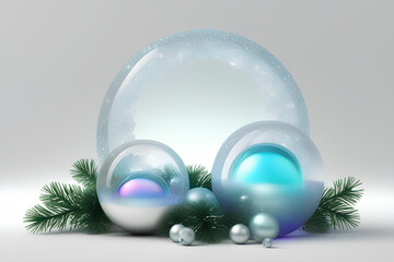 blue christmas ball Generative IA