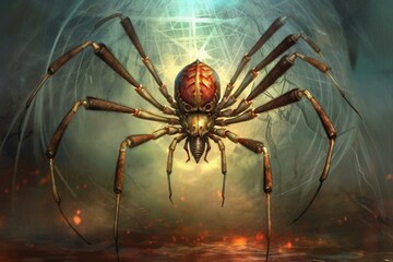 a lucky illustration of an arachnid. Generative AI