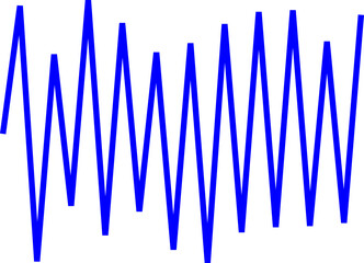 An abstract transparent zigzag shape design element.