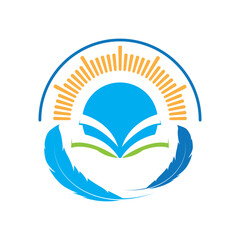 Obraz premium world education logo design vector graphic icon.