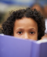 Child, literature and reading for development in portrait, information and knowledge in classroom....