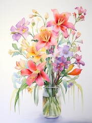 Watercolor Flowers: Chic Garden Art