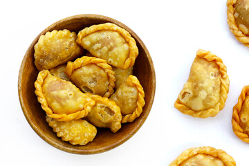 Mini curry puff. Thai dessert