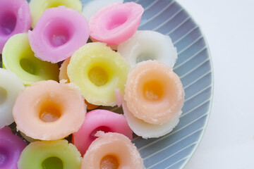 Floral rice cakes (Kanom Nam Dok Mai) Thai dessert