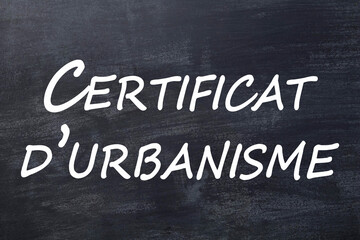 Obraz premium Certificat d'urbanisme tableau