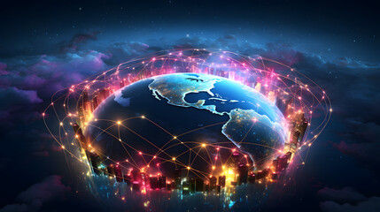  World central hub of telecommunication and data transfer networks