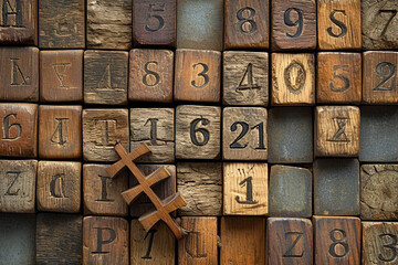 wooden puzzle, Generative AI