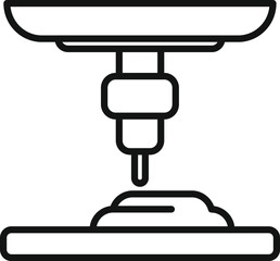 Health anatomy printing icon outline vector. Future biomedical. Healthcare science