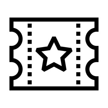 Icono de boleto de entrada. Acceso exclusivo, ticket de ingreso. Ilustraci&oacute;n vectorial