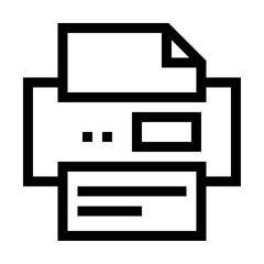  Icono de impresora. Impresión rápida, dispositivo. Ilustración vectorial