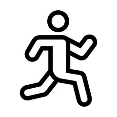 Icono de persona corriendo. Velocidad, atleta. Ilustración vectorial