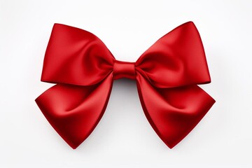 A single ribbon bow rests on a white background, framed by a ribbon. Generative AI