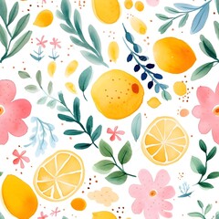 Seamless patterns featuring flowers, leaves, and botanical elements ,Simple and minimalistic patterns