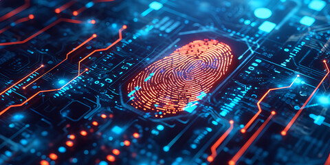 Uso de tecnologia biométrica para acesso seguro, como scanners de reconhecimento de impressões...
