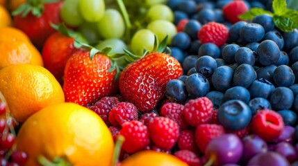 Obraz premium Color fruits, berries and vegetables
