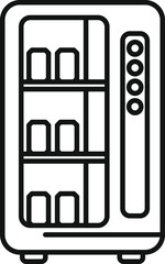 Sell modern drinks icon outline vector. Vending machine. Office delivery snack