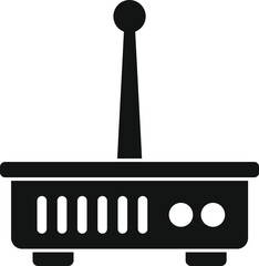 Router internet provider icon simple vector. Data server. Home equipment