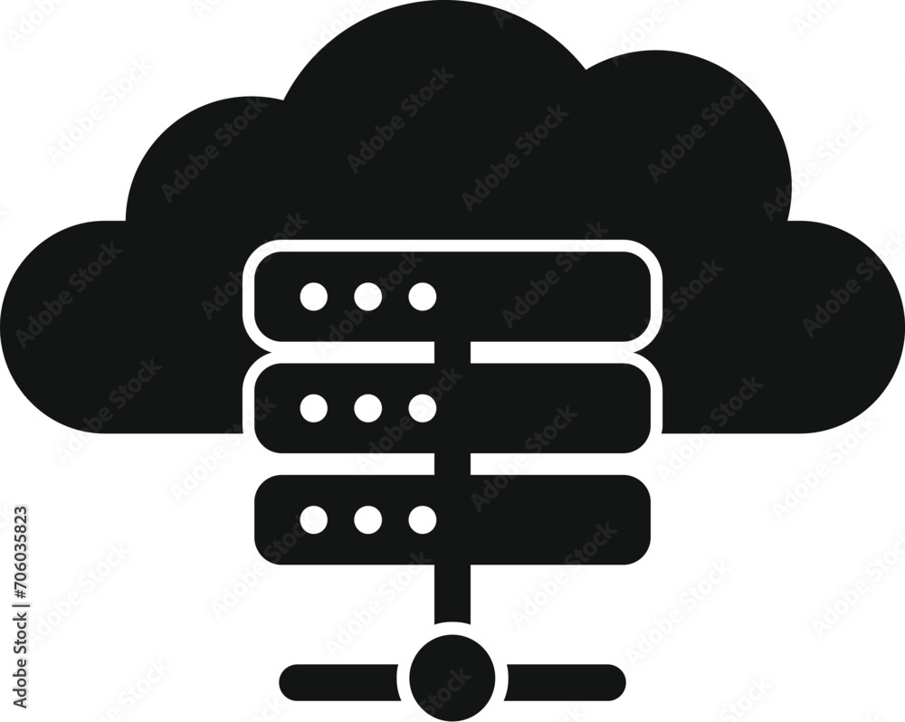 Poster cloud data server icon simple vector. internet provider. business sim card