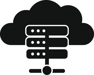 Cloud data server icon simple vector. Internet provider. Business sim card