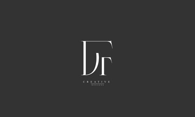 Alphabet letters Initials Monogram logo DF FD D F