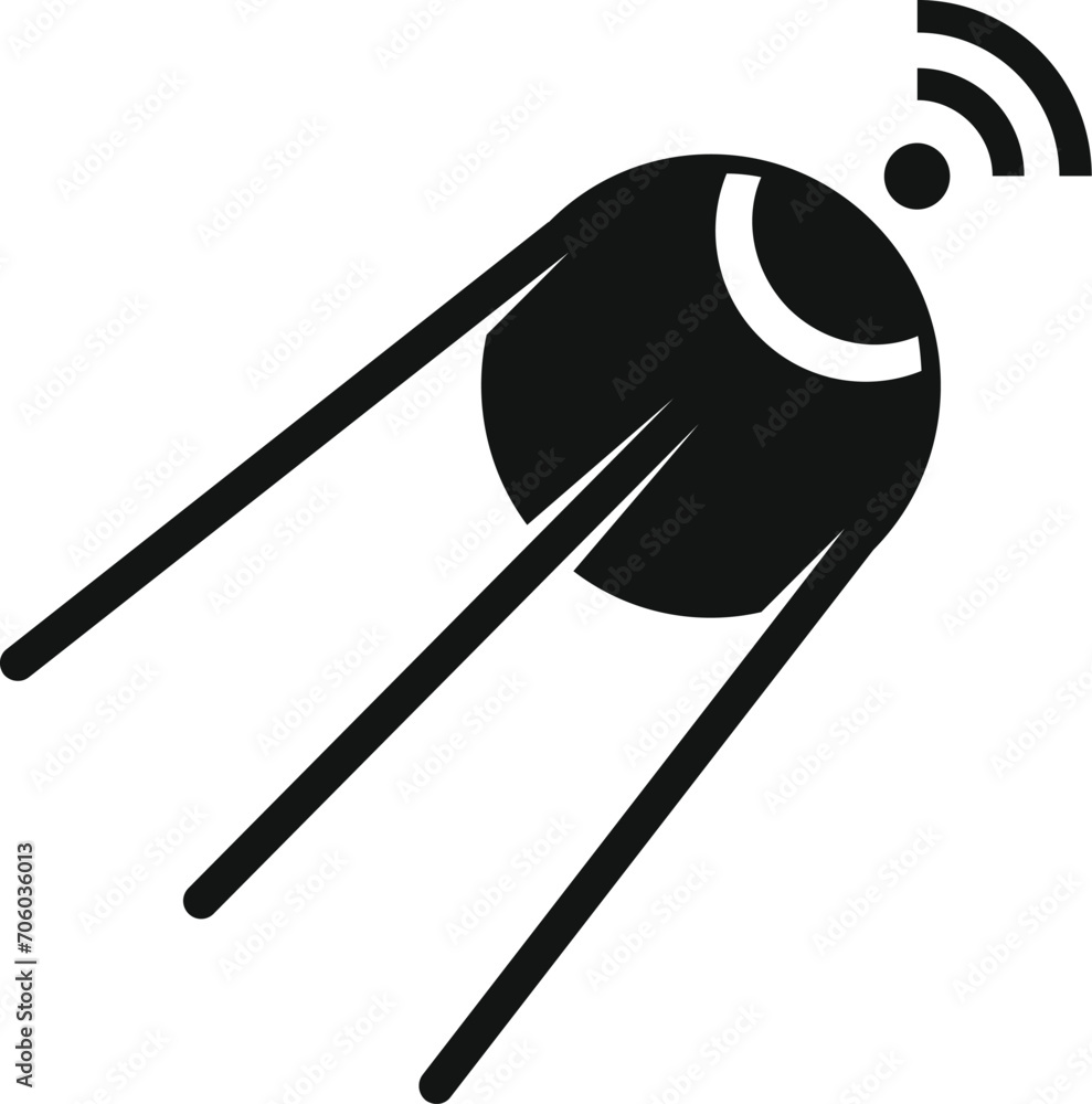 Aufkleber satellite internet provider icon simple vector. cloud business. server data internet