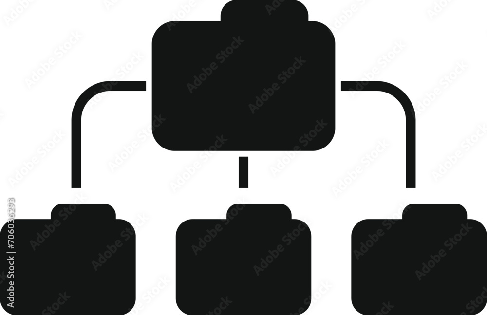 Poster folder online group icon simple vector. dark provision. information tech