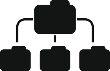 Folder online group icon simple vector. Dark provision. Information tech