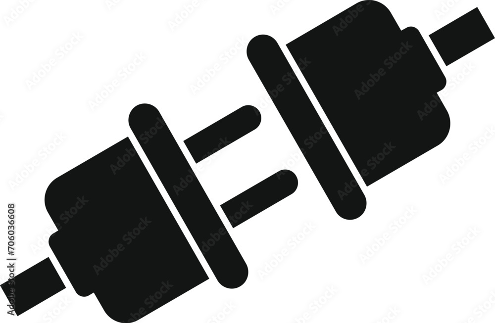 Poster plug connect internet icon simple vector. digital provider tech. online storage