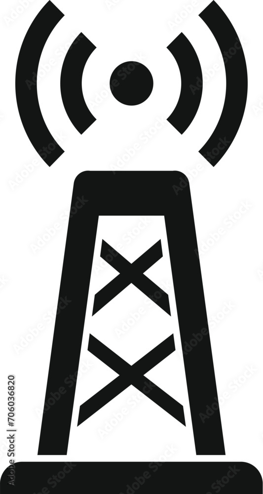 Poster wifi provider tower icon simple vector. internet digital data. admin provision