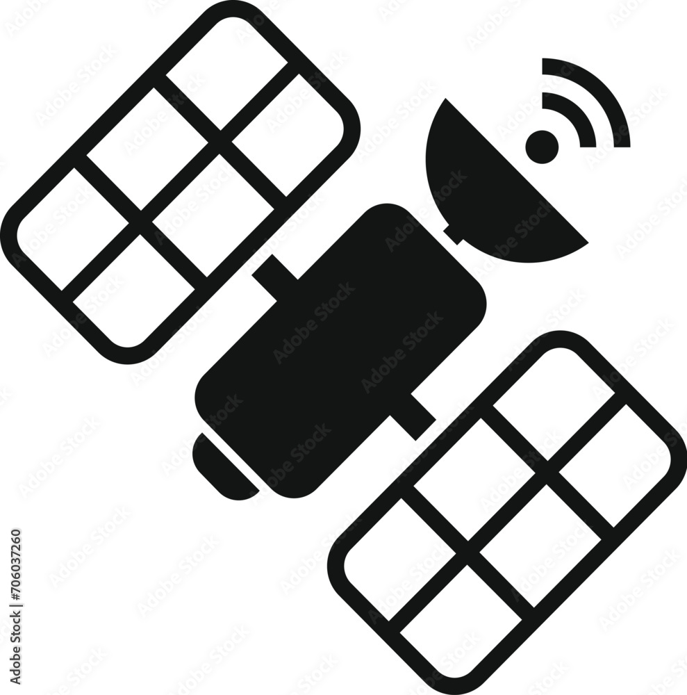 Poster satellite data internet icon simple vector. online fast connection. dark router storage