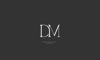 Fototapeta premium Alphabet letters Initials Monogram logo DM MD D M