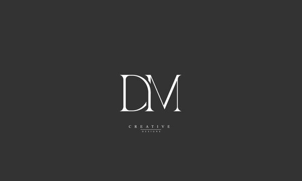 Alphabet letters Initials Monogram logo DM MD D M