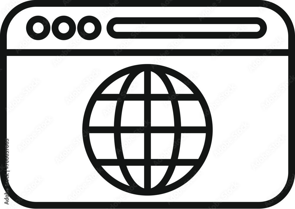 Aufkleber web page internet icon outline vector. data server cloud. computer storage