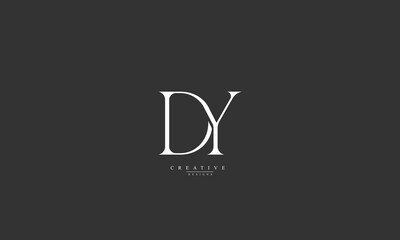 Alphabet letters Initials Monogram logo DY YD D Y